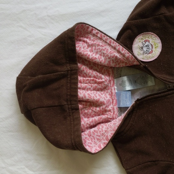 disney aristocats marie zip-up hoodie sweatshirt 18 months baby girl - Picture 9 of 10